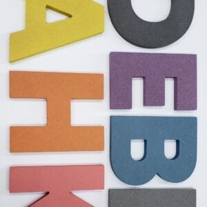 Colored MDF Letters