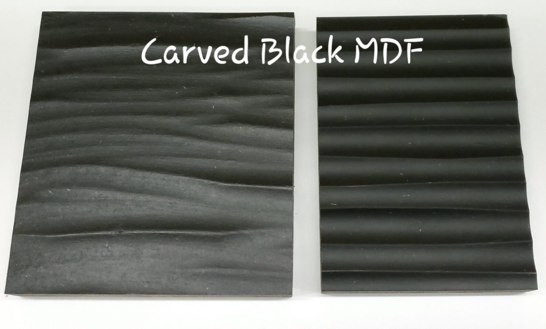 Carved Black MDF with Wave Prints